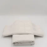 White checkered buffet tablecloth, 280 x 140 cm